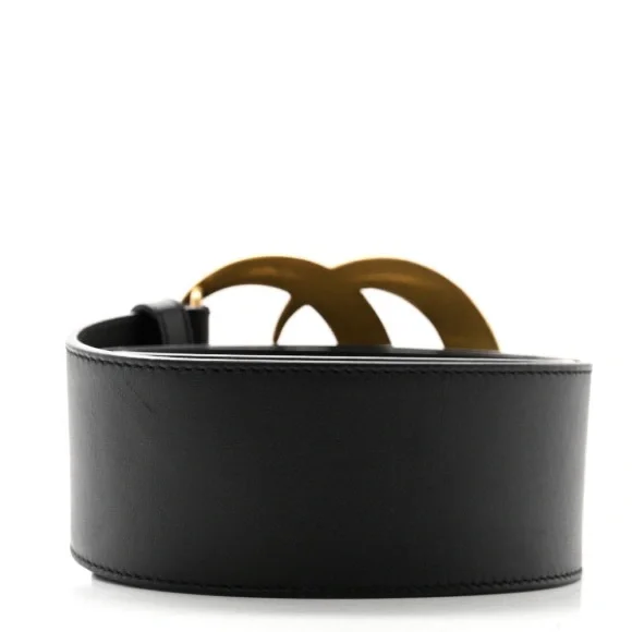 Gucci Extra Wide Calfskin Crystal Double G Waist Belt - Picture 2 of 5